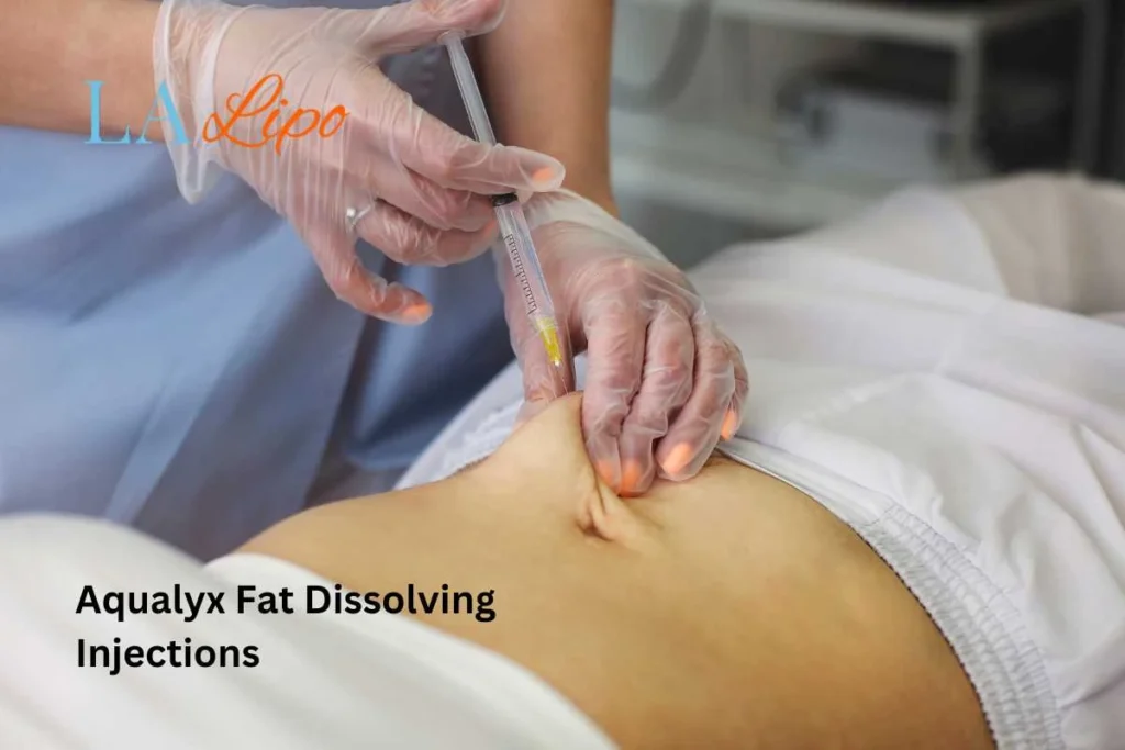 woman having fat dissolving injections Sutton in the stomach