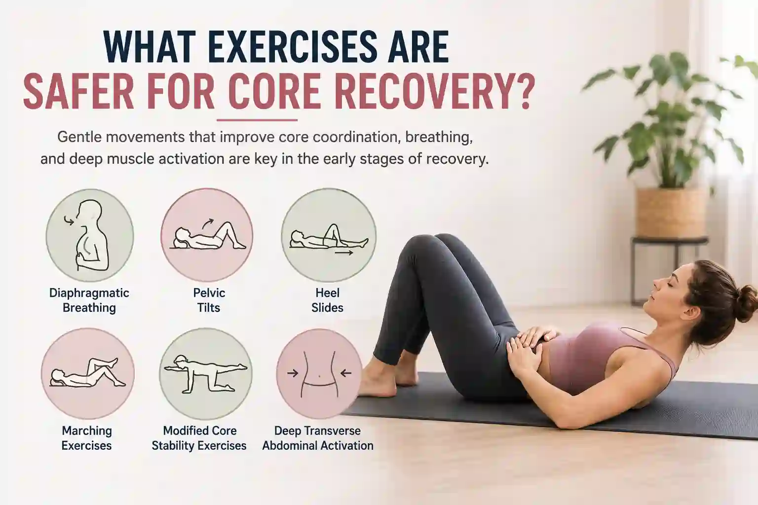Which exercises may help diastasis recti Sutton?